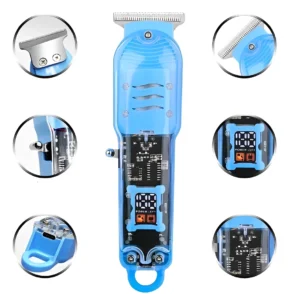 Maquina de cortar cabelo profissional sem fio com display