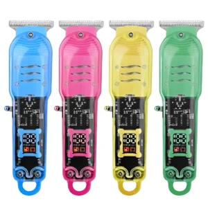 Maquina de cortar cabelo profissional sem fio com display