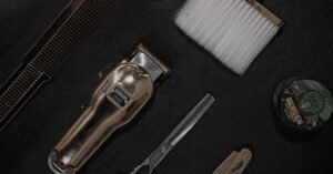 Maquina de cortar cabelo profissional dourada: Original dragão