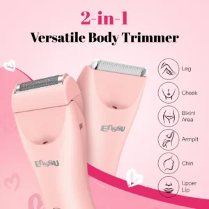 Aparador de pelos ENSSU rosa feminino: Kit completo ORIGINAL