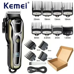 Maquina de cortar cabelo profissional sem fio kemei: Kemei KM-PG1990A USB