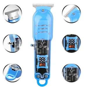 Maquina de cortar cabelo profissional sem fio com display