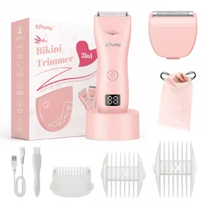 Aparador de pelos ENSSU rosa feminino: Kit completo ORIGINAL