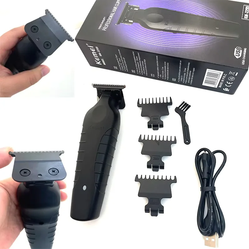 Maquina de acabamento cortar cabelo profissional kemei 2299