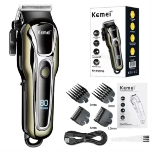 Maquina de cortar cabelo profissional sem fio kemei: Kemei KM-PG1990A USB